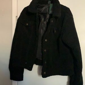 Wild Fable Cropped Teddy Jacket